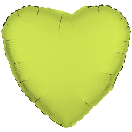 Globo de Helio Corazón Amarillo Neón Vacío 43cm