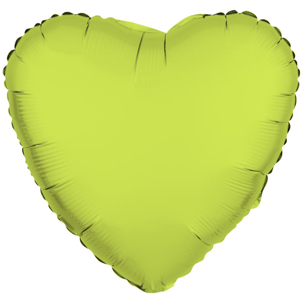 Globo de Helio Corazón Amarillo Neón Vacío 43cm