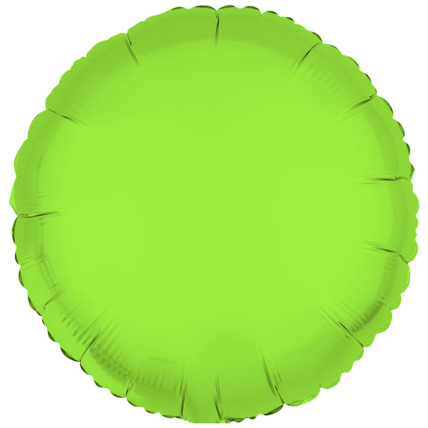 Globo de Helio Verde Neón Redondo Vacío 43cm