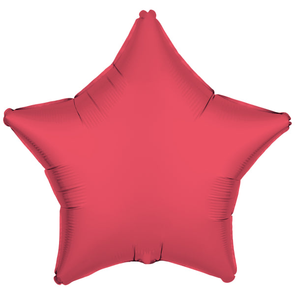 Globo de Helio Estrella Rojo Neón Vacío 48cm