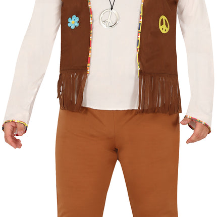 Disfraz Hippie 60S Marrón Blanco Hombre