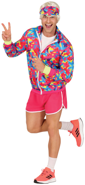 Neón 80S Disfraz Coloreado Hombre
