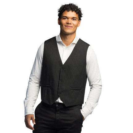 Chaleco a rayas negro (L/XL)