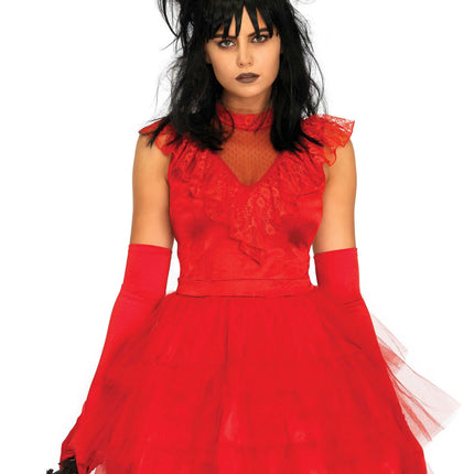 Beetlejuice Vestido Rojo Señoras Leg Avenue