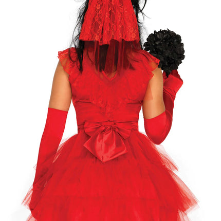Beetlejuice Vestido Rojo Señoras Leg Avenue