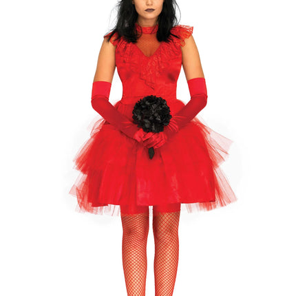 Beetlejuice Vestido Rojo Señoras Leg Avenue