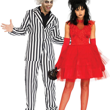 Beetlejuice Vestido Rojo Señoras Leg Avenue