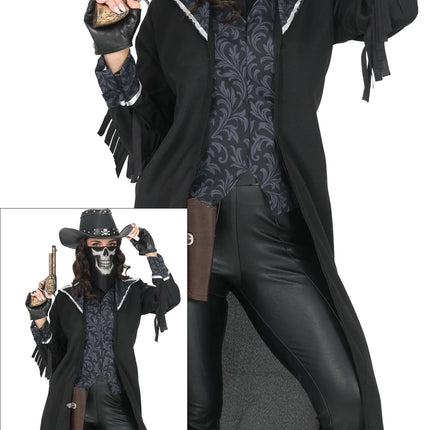 Halloween Kostuum Zwart Dames Gothic Cowgirl