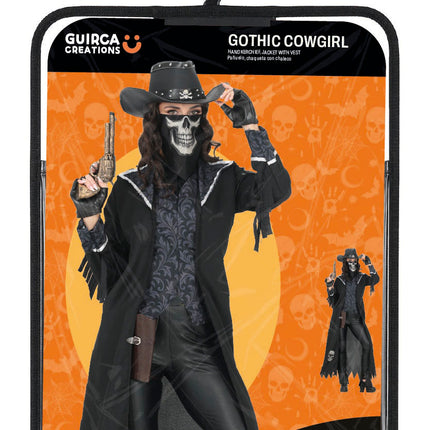 Halloween Kostuum Zwart Dames Gothic Cowgirl
