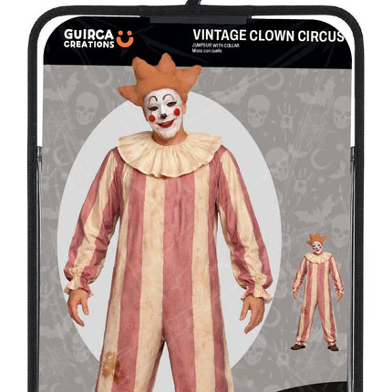 Disfraz de Halloween para hombre: payaso de circo vintage