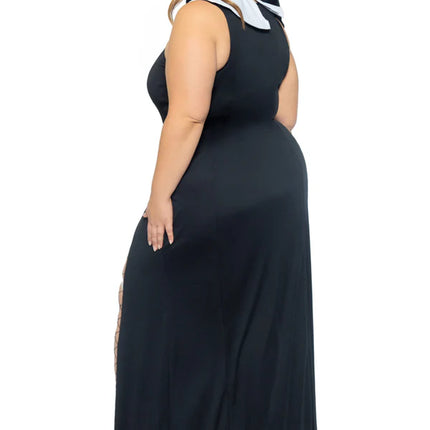Disfraz de Monja Negro Señoras Leg Avenue
