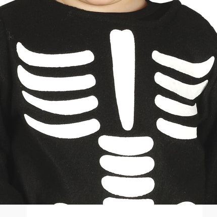 Disfraz Halloween Esqueleto Bebé Negro Blanco