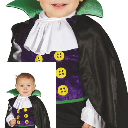 Disfraz de Vampiro de Halloween Negro Bebé
