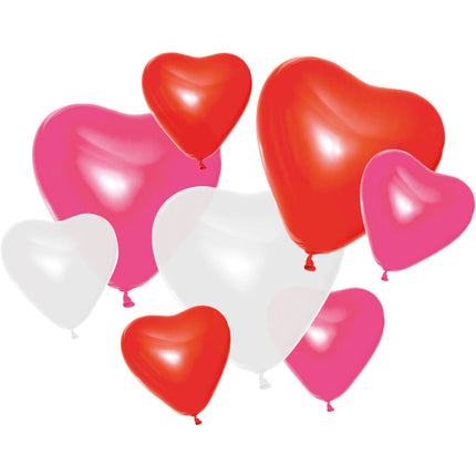 Juego de globos en forma de corazón - 8 piezas