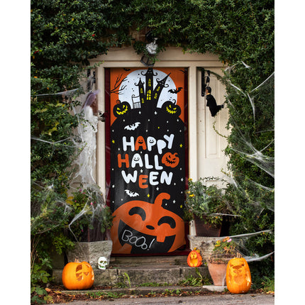 ¡Cortina de puerta 'Feliz Halloween' - Halloween BoOo! - 215 x 80 cm