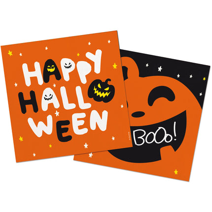 ¡Servilletas Halloween - Halloween BoOo! - 33 x 33 cm - 20 unidades