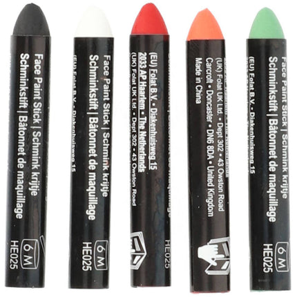 ¡Crayones para pintar la cara - Halloween BoOo! - 5 unid