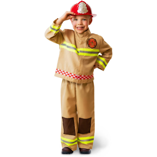 <tc>Folat</tc> Traje de bombero con casco Niño