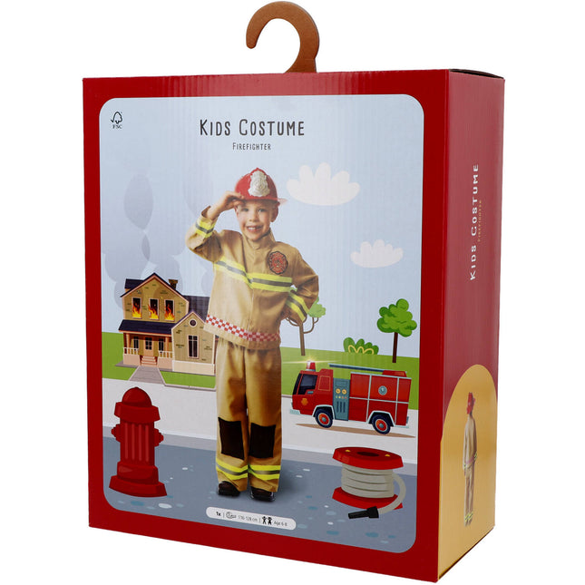 <tc>Folat</tc> Traje de bombero con casco Niño