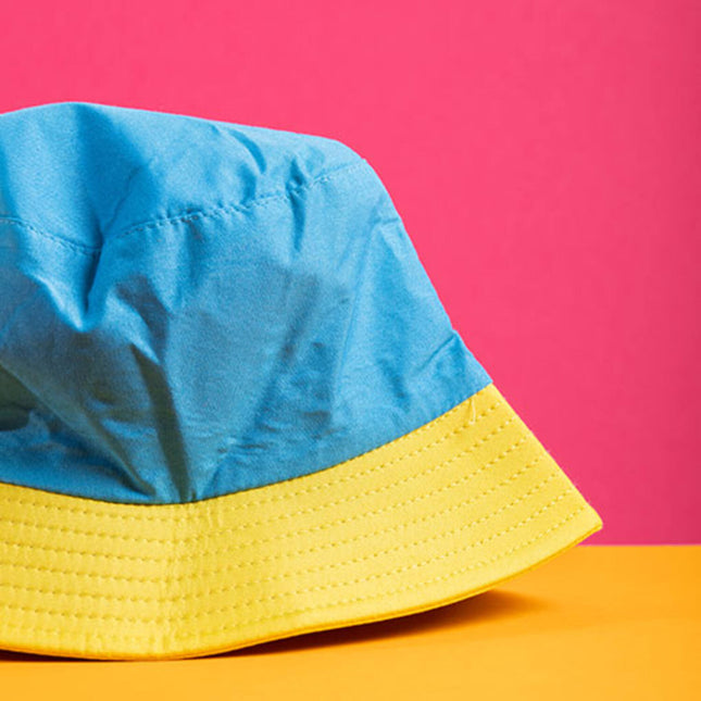 Sombrero de pescador Colorblock Azul/Amarillo