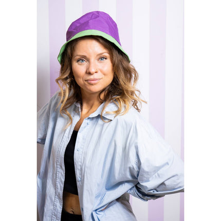 Sombrero de pescador Colorblock Morado/Verde