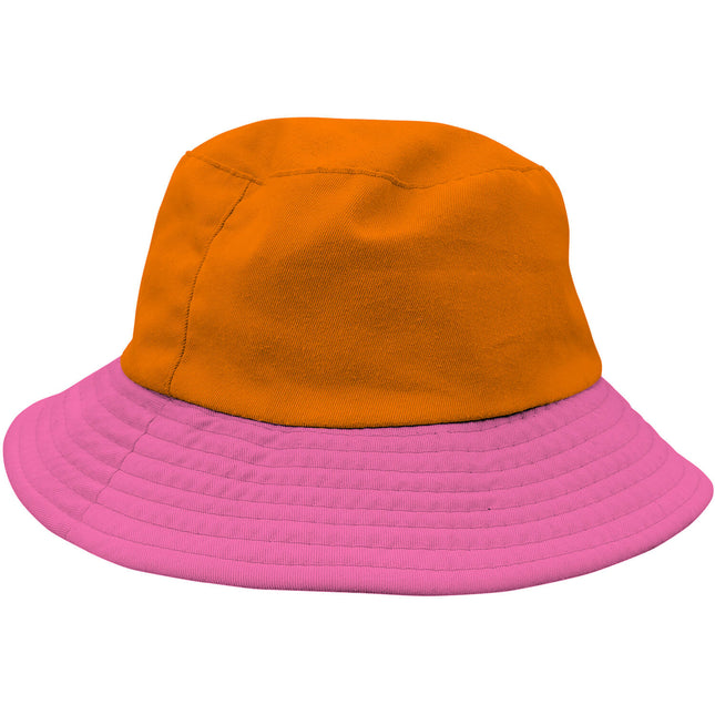 Sombrero de pescador Colorblock Naranja/Rosa