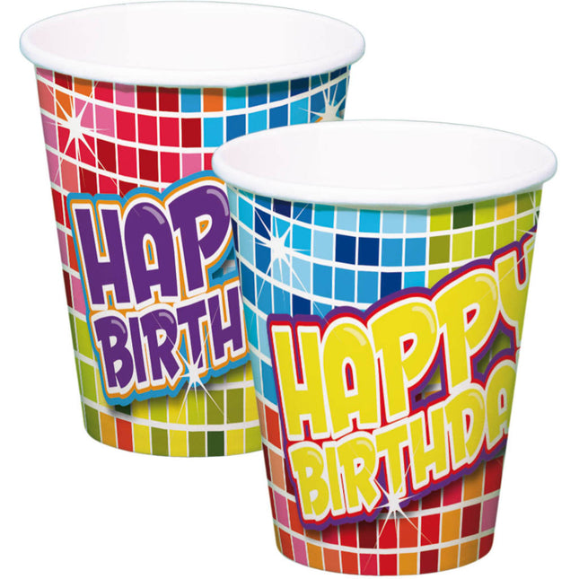 Vasos de Papel - Bloques de Cumpleaños 250 ml - 6 unidades