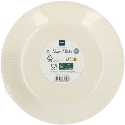 Platos de Papel - Unicornios y Arco Iris - 23 cm - 8 piezas