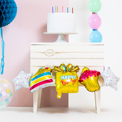 Guirnalda de Globos de Foil 'Feliz Cumpleaños' - 2 piezas