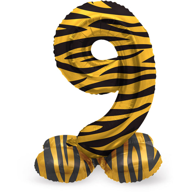 Globo hinchable de pie Figura 9 Tigre Chic - 41 cm Vacío