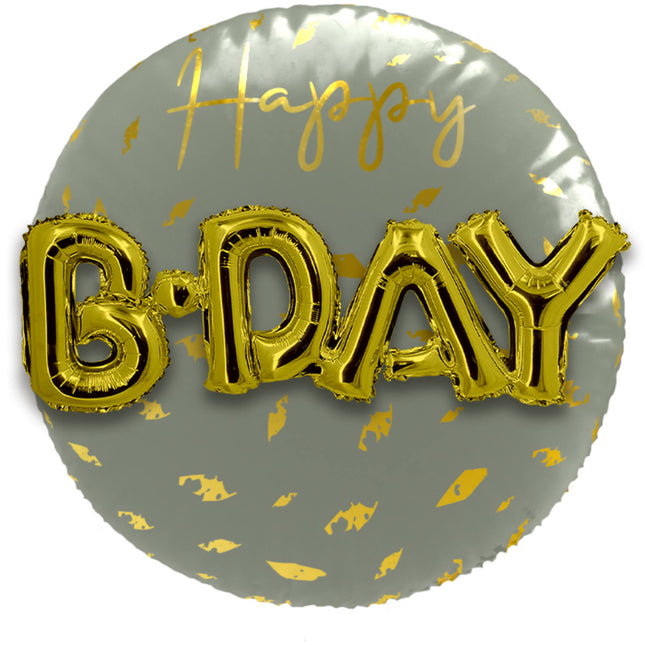 Globo 3D Amanecer Dorado - 56 cm