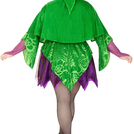 Vestido Bruja Morado Verde Señoras Leg Avenue