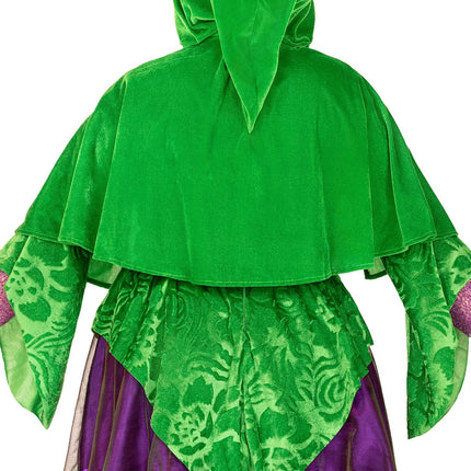 Vestido Bruja Morado Verde Señoras Leg Avenue