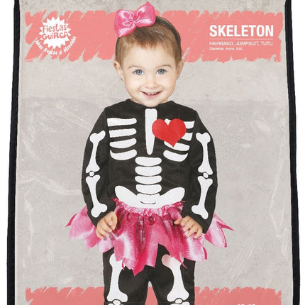 Esqueleto Disfraz Halloween Tutú Bebé