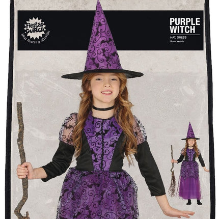 Disfraz de Bruja Infantil Morado