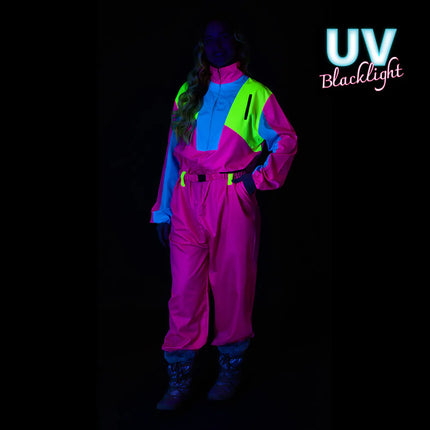 Traje Esquí Mujer Rosa Uv Blacklight