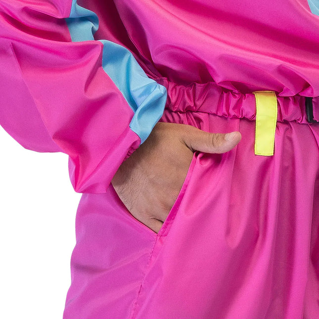 Traje de esquí rosa para hombre Uv Blacklight