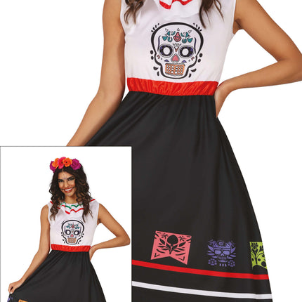 Dia De Los Muertos Vestido Señoras Calavera