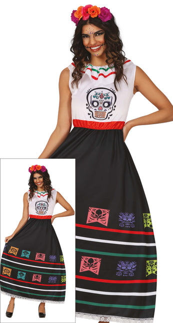 Dia De Los Muertos Vestido Señoras Calavera