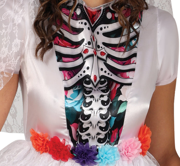 Vestido Día De Los Muertos Blanco Damas Novia