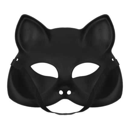 Media máscara Kitty plateada