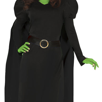 Vestido Halloween Negro Damas Bruja Largo
