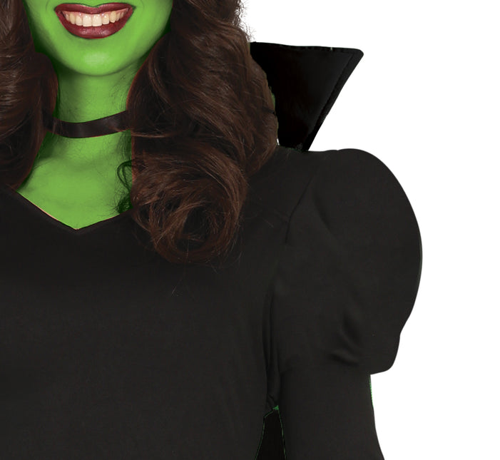 Vestido Halloween Negro Damas Bruja Largo