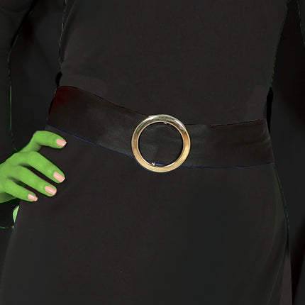 Vestido Halloween Negro Damas Bruja Largo