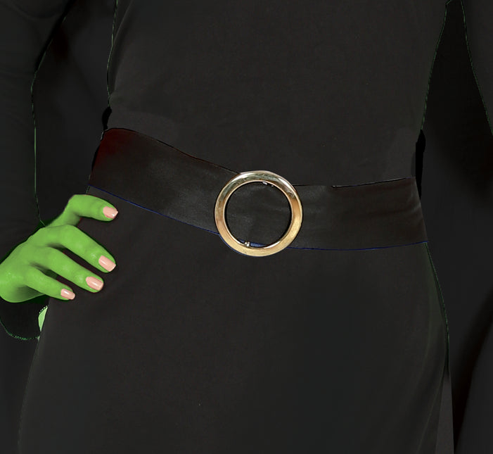 Vestido Halloween Negro Damas Bruja Largo
