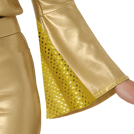 Traje Disco Dorado Mujer 3 piezas