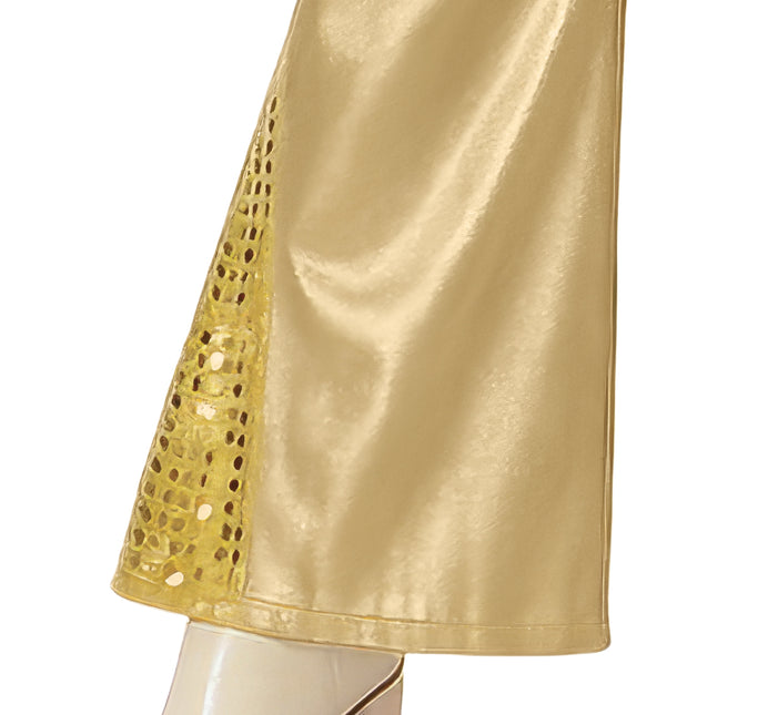 Traje Disco Dorado Mujer 3 piezas