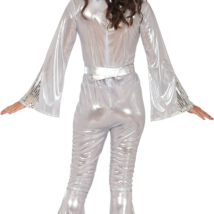 Traje Disco Plata Señoras 3 piezas