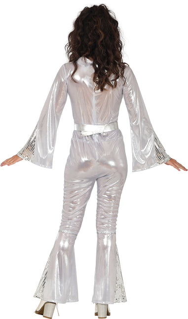 Traje Disco Plata Señoras 3 piezas