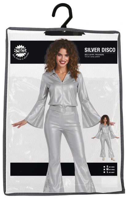Traje Disco Plata Señoras 3 piezas